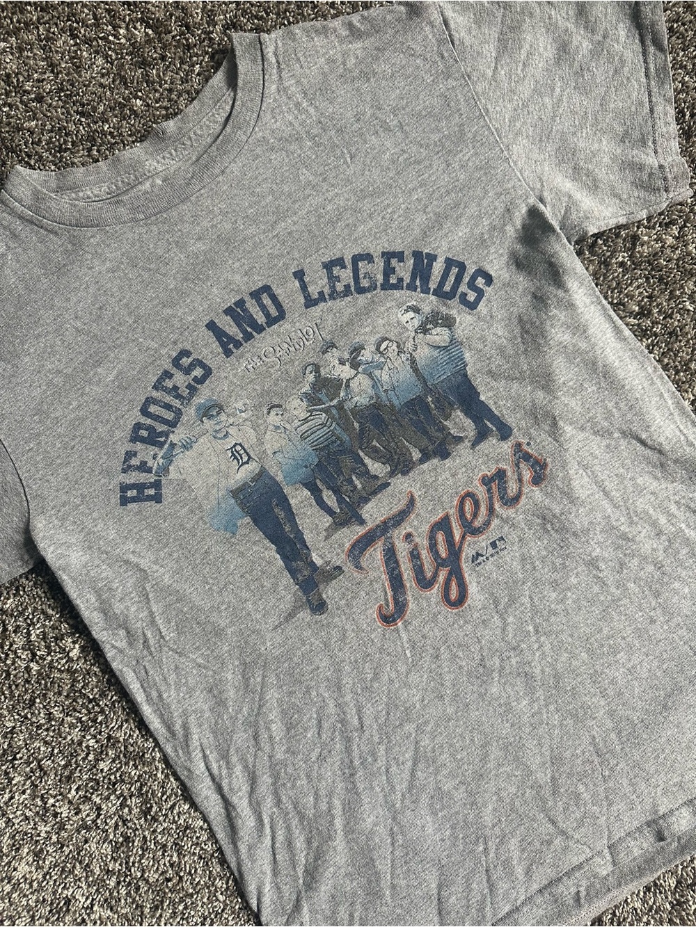 Detroit Tigers Heroes And Legends The Sandlot Baseball T Shirt, Women’s Small